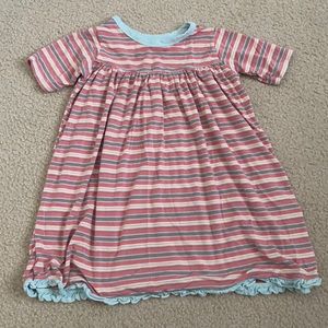 India Dawn Stripe SS Swing Dress